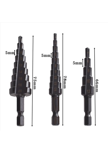 8pcs 3-12 4-12 4-20MM Hss Düz Groove Adım Matkap Bit Nitrür Twist Matkap Ahşap Metal Delik Kesici Çekirdek Sondaj Araçları (Yurt Dışından) fırsatları