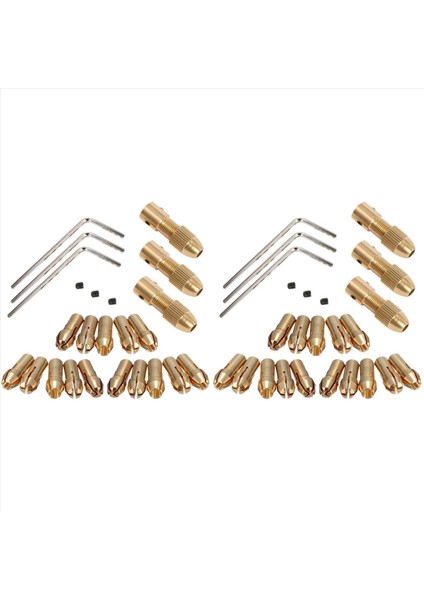 6 Set 0 5-3mm Pirinç Matkap Dremel Rotary Araçları Için Küçük Elektrikli Matkap Usları Kolet 3 Boyut -2 0mm 2 35MM 3 17MM (Yurt Dışından)
