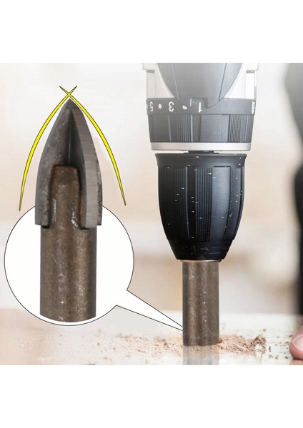 5 Pcs Verimli Evrensel Sondaj Aracı Çok Fonksiyonlu Üçlü Kısaltılmış Çapraz Alaşım Matkap Bit Seti (3/4/5/6/8mm) (Yurt Dışından) modelleri