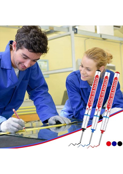 24 Çok Amaçlı Derin Delik Işaretçisi Kalemler Uzun Nozoz Marker Derin Matkap Deliği Uzun Nib Scriber Carpentry Renkli Marker Kalemi (Yurt Dışından) indirimleri