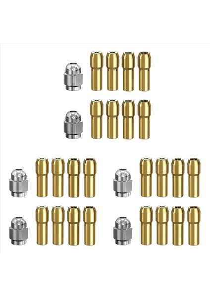 30 Adet Dremel Için Pirinç Koltuk Değiştirme 4485 Hızlı Değişiklik Döner Sondaj Somun Alet Seti 0 8/1 2/1 5/1 8/2 0/2 4/3 0/3 2mm (Yurt Dışından)