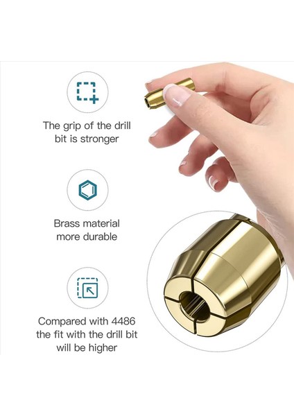 30 Adet Dremel Için Pirinç Koltuk Değiştirme 4485 Hızlı Değişiklik Döner Sondaj Somun Alet Seti 0 8/1 2/1 5/1 8/2 0/2 4/3 0/3 2mm (Yurt Dışından) modelleri