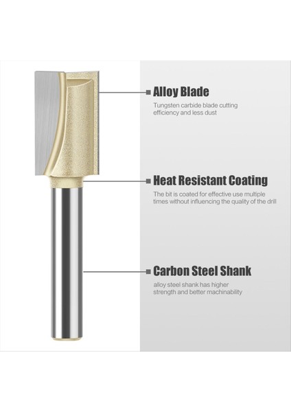 8pcs 6mm Shank Freze Kesici Ahşap Karbür Yönlendirici Bit Temizleme Alt Bit Ahşap Aracı Seti (Yurt Dışından) fiyatları