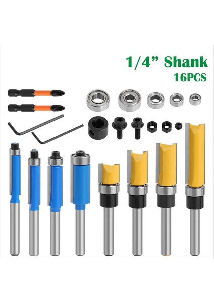 4 Sifonlama Yönlendirici Biti Dahil 10 Adet Yönlendirici Biti 1/4 Shank 4 Desen Yıkama Yönlendirici Biti 2 Darbe Biti Et (Yurt Dışından) fiyatları