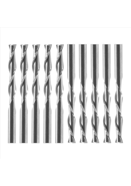 10X 1/8 Inç 3 175MM Karbür Cnc Çift Iki Flüt Spiral Bitleri Uç Değirmen Yönlendiricisi 22MM (Yurt Dışından) modelleri