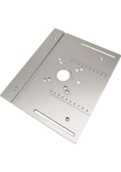 Yönlendirici Tablosu Ekleme Plakası Ahşap Yönlendirici Ekleme Plakası Takma Alet Elektrikli Ahşap Freze Kesme Makinesi Flip Plaka Gümüş (Yurt Dışından)