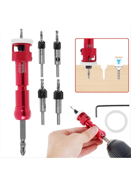 Ahşap Işleme Karşı Destek Matkap Adım Matkap Ahşap Kendi Kendine Dokunma Vidalı Yumruk Delikleri Matkap Bit Montaj Aracı B (Yurt Dışından) fırsatları