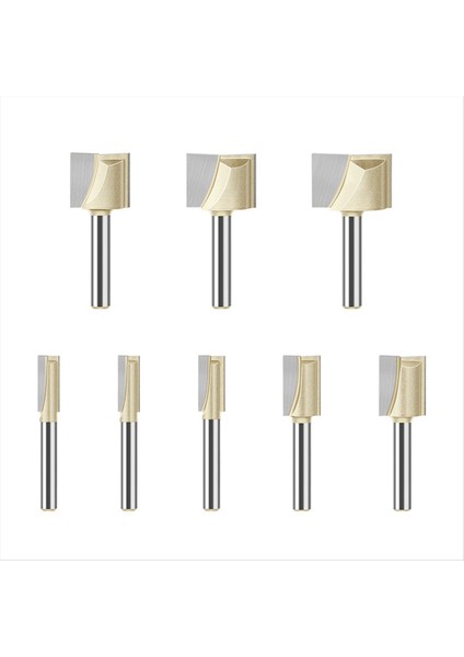 8pcs 6mm Shank Freze Kesici Ahşap Karbür Yönlendirici Bit Temizleme Alt Bit Ahşap Aracı Seti (Yurt Dışından)