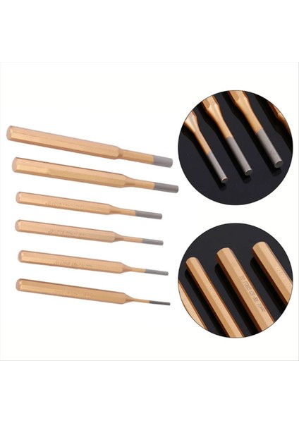 6pcs 3-8mm Silindirik Punch Kesme Alaşım Çelik Çelik Yuvarlak Head Center Punch Kesme Perküsyon Yumruk Iğne El Aletleri (Yurt Dışından) fiyatları