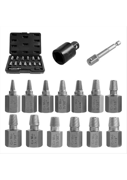 27PCS Vidalı Çıkarıcı Seti Soyulmuş Cıvata Çıkarıcı Cıvata Çıkarma Kiti Kırık Paslanmış Cıvatalar Çivileri Çıkarmak Için Somunlar (Yurt Dışından)