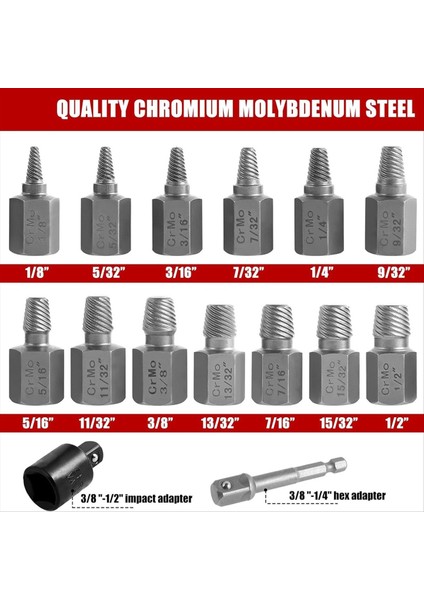27PCS Vidalı Çıkarıcı Seti Soyulmuş Cıvata Çıkarıcı Cıvata Çıkarma Kiti Kırık Paslanmış Cıvatalar Çivileri Çıkarmak Için Somunlar (Yurt Dışından) fiyatları