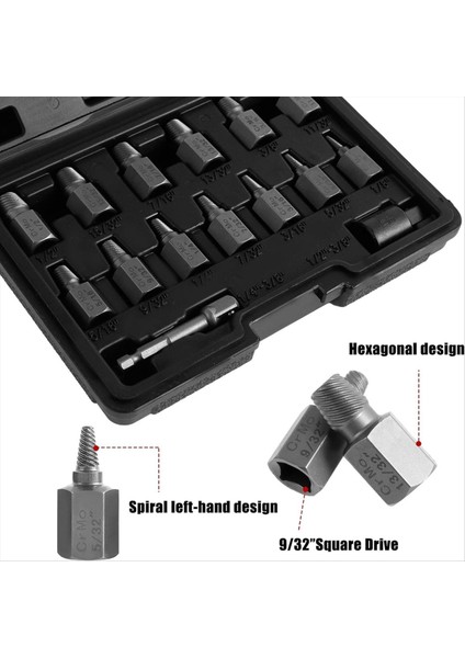 27PCS Vidalı Çıkarıcı Seti Soyulmuş Cıvata Çıkarıcı Cıvata Çıkarma Kiti Kırık Paslanmış Cıvatalar Çivileri Çıkarmak Için Somunlar (Yurt Dışından) indirimleri