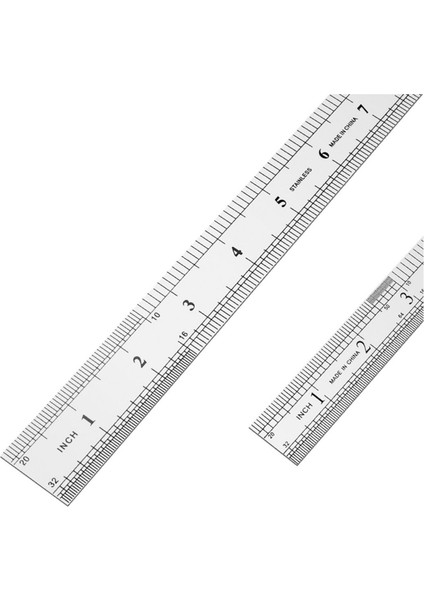 2x Paslanmaz Çelik Cetvel 12 Inç + 6 Inç Metal Cetveller (Yurt Dışından) modelleri