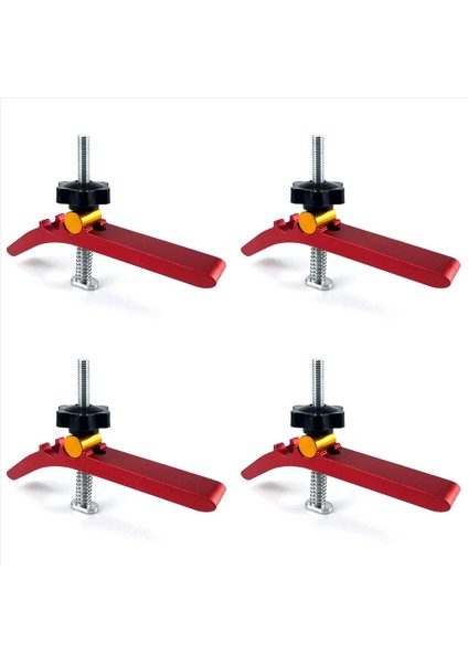 4x Ahşap Işleme T-Track Tut Tut Kelepçesi Seti Alüminyum T-Slot Tablo Çalışma Tezgahı Ahşap Fikstür Jig Kelepçe Blokları Platen B (Yurt Dışından)