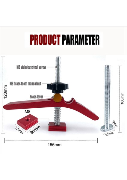 4x Ahşap Işleme T-Track Tut Tut Kelepçesi Seti Alüminyum T-Slot Tablo Çalışma Tezgahı Ahşap Fikstür Jig Kelepçe Blokları Platen B (Yurt Dışından) fırsatları