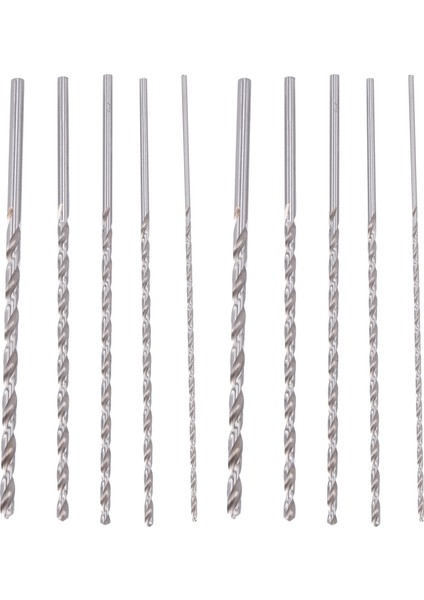 10 Adet Ekstra Uzun Hızlı Çelik Matkap Ucu Setleri Düz Şaft Twist Matkap Bit Aracı 2-5mm Ahşap Için (Yurt Dışından)