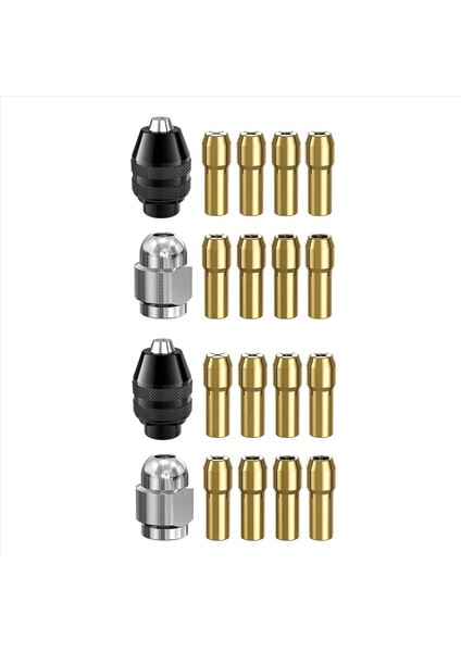 2x Dremel Için 2x Matkap Ayakkabı Seti 1/32 Inç Ila 1/8 Inç Yedek 4486 Döner Matkap Somun Seti ile Anahtarsız Bit (Yurt Dışından)