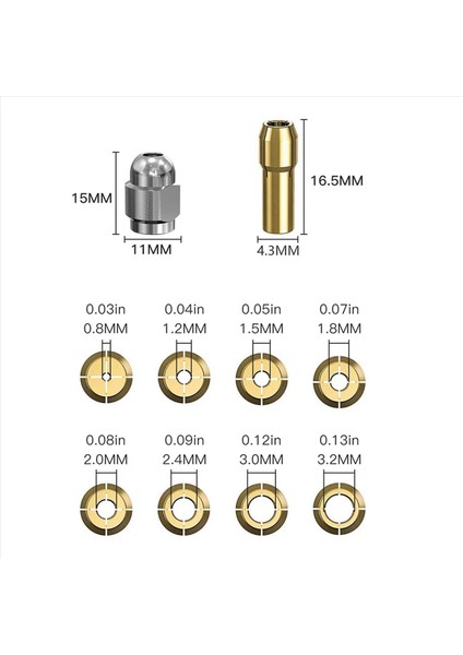 2x Dremel Için 2x Matkap Ayakkabı Seti 1/32 Inç Ila 1/8 Inç Yedek 4486 Döner Matkap Somun Seti ile Anahtarsız Bit (Yurt Dışından) fiyatları