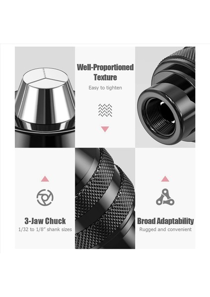 2x Dremel Için 2x Matkap Ayakkabı Seti 1/32 Inç Ila 1/8 Inç Yedek 4486 Döner Matkap Somun Seti ile Anahtarsız Bit (Yurt Dışından) modelleri