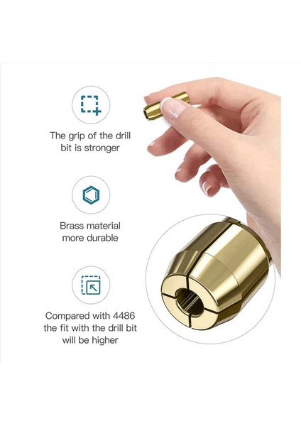 2x Dremel Için 2x Matkap Ayakkabı Seti 1/32 Inç Ila 1/8 Inç Yedek 4486 Döner Matkap Somun Seti ile Anahtarsız Bit (Yurt Dışından) fırsatları