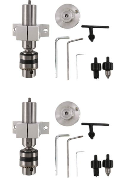 2x Çok Fonksiyonlu Sondaj Pençe ile Canlı Merkez Mini Torna Makinesi Döner Merkez Dıy Aksesuarları (Yurt Dışından)