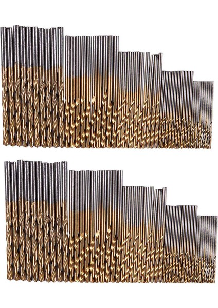 100PCS 1/1 5/2 0/2 5/3mm Titanyum Kaplamalı Hss Matkap Bit Seti (Yurt Dışından)