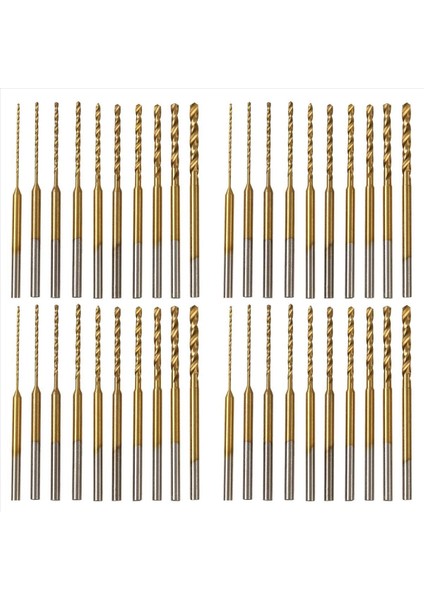 Mikro Twist Matkap Bit Seti-40 Pcs 0 6mm-2 2mm Küçük Matkap Bit 2 35 Saf Hss Mini Gravür Matkap Bitleri Delik Sondaj Aracı (Yurt Dışından)