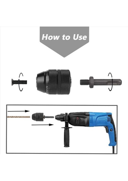 2pc 2-13MM Sds ile Anahtarsız Matkap Ayakkabı Plus Shank Adaptör 1/2-20UNF Etki Delme Chuck Değişiklik Adaptör Dönüştürücü Aracı (Yurt Dışından) fırsatları