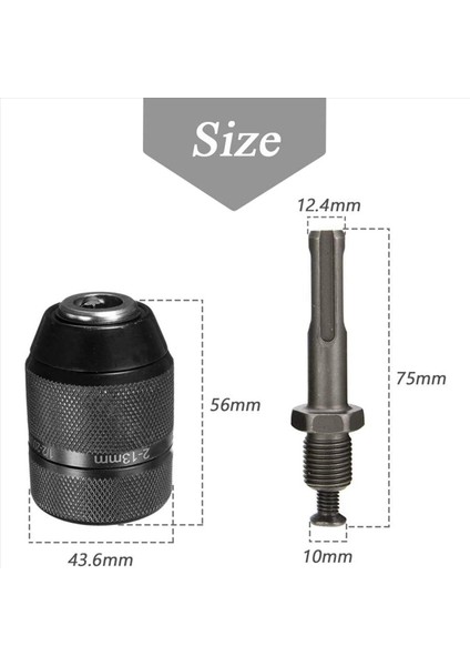 2pc 2-13MM Sds ile Anahtarsız Matkap Ayakkabı Plus Shank Adaptör 1/2-20UNF Etki Delme Chuck Değişiklik Adaptör Dönüştürücü Aracı (Yurt Dışından) indirimleri