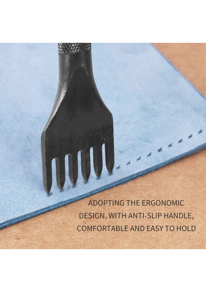 Dıy Döküm Dikiş Kesme Set Deri Zanaat Kitleri Deri Zanaat Diş Delme Aracı 4mm 1/2/4/6 Prong (Yurt Dışından) modelleri