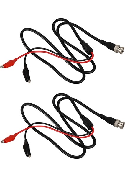 2x P1011 Bnc Q9 Erkek Çift Dot Timsah Osiloskop Kurşun Test Probları Kablo 1m (Yurt Dışından)