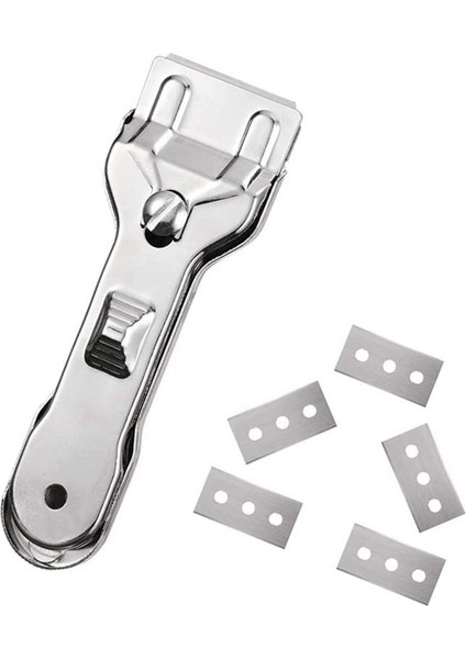 Razor Scraper 5 Parçalı Ekstra Bıçaklarla Tüm Metal Ağır Jimazı Bıçağı Sıyırıcı (Yurt Dışından)