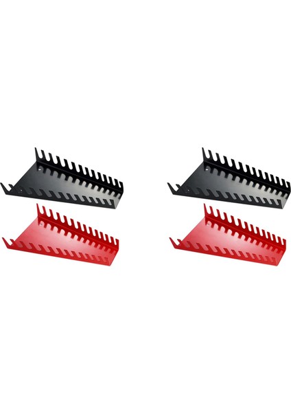 4 Paket Metal Anahtar Organizatörü- Premium Anahtar Tutucu Tepsisi Wrench 2 Için Duvara Monte Depolama Çözümleri 2 Kırmızı ve 2black (Yurt Dışından)