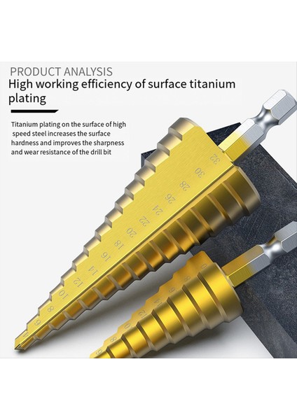 3 Parçalı Altıgen Kollu Adım Matkap Büyük 3pc Ihracat Pagoda Matkap Aşaması Matkap Çift Kabarcık Adım Matkap (Yurt Dışından) fiyatları