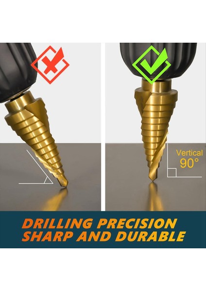 3 Parçalı Altıgen Kollu Adım Matkap Büyük 3pc Ihracat Pagoda Matkap Aşaması Matkap Çift Kabarcık Adım Matkap (Yurt Dışından) indirimleri