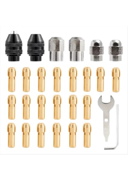 28 Parçalı Matkap Chuck Kiti Elektrikli Taşlama Parçaları Değiştirme 4486 Matkap Anahtarsız Matkap Tutma Kolu Döner Aracı (Yurt Dışından)