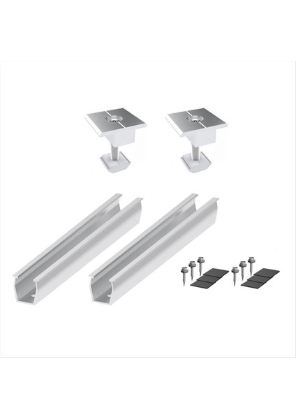 Güneş Paneli Montaj Braket Raylar Kelepçe Taşıma Modülü Montaj Pv Güneş Güç Seyizleri Yamuk Çatı 30MM (Yurt Dışından)