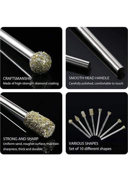 75 Adet Elmas Kaplamalı Noktalar Öğütme Biti Elmas Burr Set 2 35MM Takım Bit Öğütücü Için Takım Elbise (Yurt Dışından) fiyatları