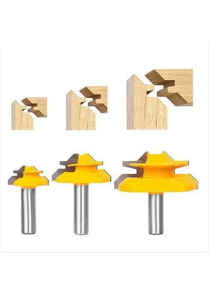 45 Derece Kilit Yetiştiricisi Bit 1/2 Inç Shank Yönlendirici Bitleri Ahşap Çalışma Kesici Aletleri Için Merkez Yumruklu (Yurt Dışından) modelleri