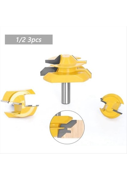 45 Derece Kilit Yetiştiricisi Bit 1/2 Inç Shank Yönlendirici Bitleri Ahşap Çalışma Kesici Aletleri Için Merkez Yumruklu (Yurt Dışından) fırsatları