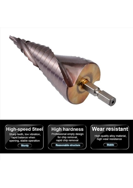 5x M35 Hss Co Co Adım Matkap Bit Kobalt Koni Matkap Bitleri 4-32MM Ahşap Paslanmaz Çelik Metal Delik Testere Alet Seti Hex (Yurt Dışından) modelleri