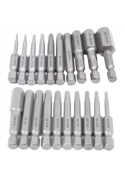 40PCS Hex Kafa Anahtarı Matkap Bit Seti Shank Hızlı Bırakma Manyetik Tornavida Bitleri Seti (Metrik +Sae) (Yurt Dışından) modelleri