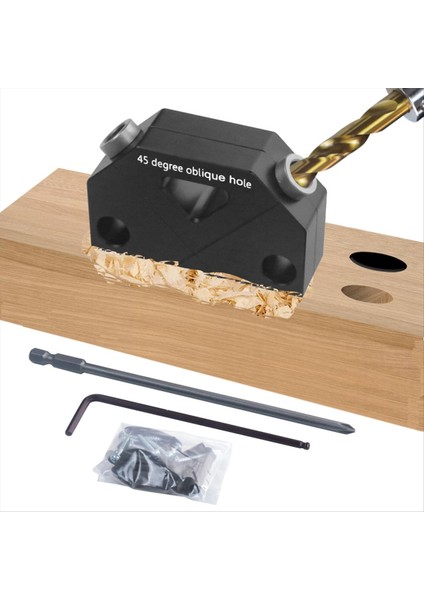 Cep Deliği Jig Kit-45 ° Punch Bulucu Açısı Ahşap Işleme Alet Deliği Vidalı Jig Konumlandırıcı Dökme Dübel Matkap Kılavuzu Marangoz (Yurt Dışından) indirimleri