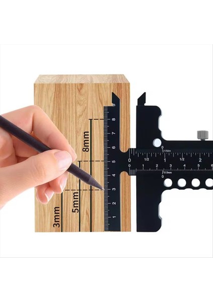 T Cetvel Metal Kaydırıcı Cetvel Doğru Ahşap Işçisi Kenar Cetvel Açısı Ölçüm Scribe Aracı Ahşap Işleme Pratik Carpenterb (Yurt Dışından) fiyatları