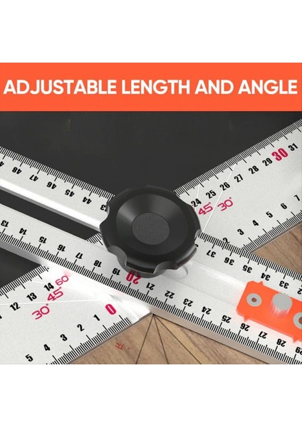 2&#39 Si Sondaj Konumlandırma Cetveli T Kare Cetvel Ahşap Cetvel Kabine Donanım Jig Aracı Çok Açılı Ölçüm Cetveli (Yurt Dışından) fırsatları