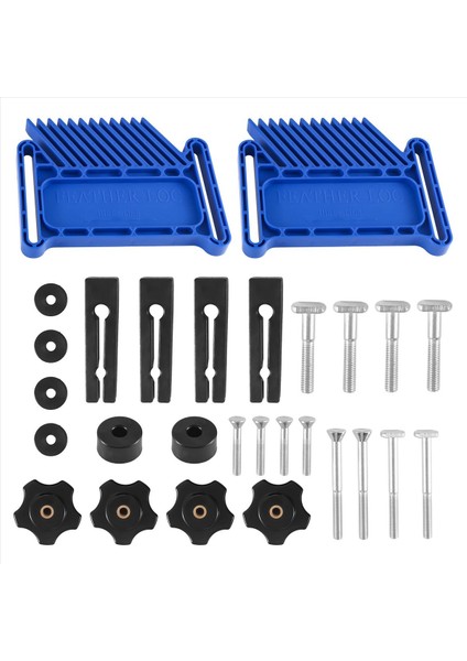 2 Adet Ayarlanabilir Ahşap Işleme Araçları Masa Testereleri Için Tüy Tahtası Yönlendirici Tabloları ve Bant Testereleri T-Yuvaları Yerinden Yuvalar Mavisi (Yurt Dışından)