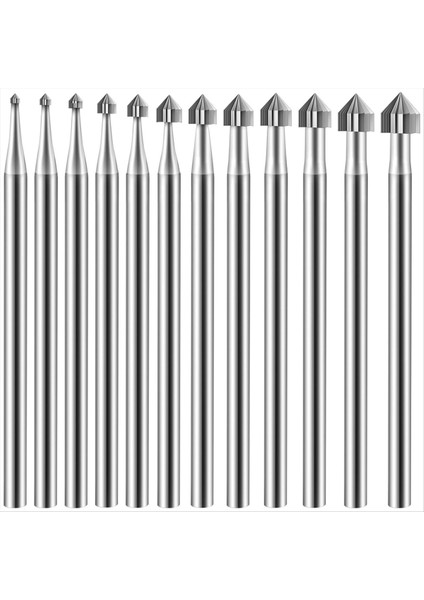 12 Adet Silindir Koni Şekil Oyma Çapak Setleri Mücevher Setleri Setleri Setleri Yapım Taş Ayar Büroları Lapidary 008-040 (Yurt Dışından)