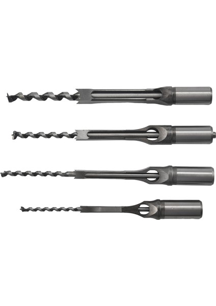 4pcs Ahşap Kare Delik Matkap Bitleri Ahşap Mortezon Kesme Set Set Kesme Bit Kitleri Ahşap Işleme Deliği Testere Setleri Büküm Matkap Diy Mortising Kesme El Engelleri (Yurt Dışından)