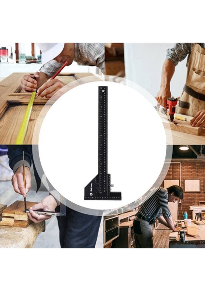 3x Çok Ölçer Ahşap Işleme Çok Fonksiyonlu Cetvel Angle Cetvel Ağaç Işleme Araçları (Yurt Dışından)
