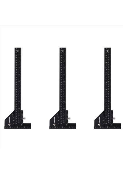 3x Çok Ölçer Ahşap Işleme Çok Fonksiyonlu Cetvel Angle Cetvel Ağaç Işleme Araçları (Yurt Dışından) indirimleri